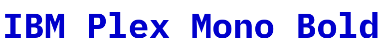 IBM Plex Mono Bold Schriftart